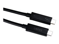 LINTES 40Gbps - Thunderbolt-kabel - 24 pin USB-C (hane) till 24 pin USB-C (hane) - Thunderbolt 3 / USB 2.0 - 2 m - aktiv - svart 4Z50T05716