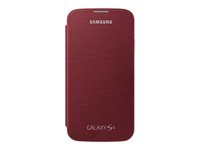 Samsung Flip Cover EF-FI950B - Fodral för mobiltelefon - röd - för Galaxy S4 EF-FI950BREGWW
