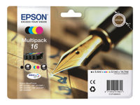 Epson 16 Multipack - 4-pack - svart, gul, cyan, magenta - original - bläckpatron - för WorkForce WF-2010, 2510, 2520, 2530, 2540, 2630, 2650, 2660, 2750, 2760 C13T16264010