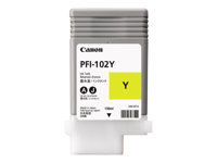 Canon LUCIA PFI-102 Y - 130 ml - gul - original - bläcktank - för imagePROGRAF iPF510, iPF610, iPF650, iPF655, iPF750, iPF755, iPF760, iPF765, LP17, LP24 0898B001AA