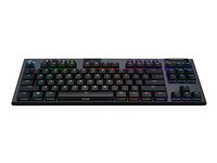 Logitech G915 TKL Tenkeyless LIGHTSPEED Wireless RGB Mechanical Gaming Keyboard - Tangentbord - bakgrundsbelyst - USB, Bluetooth, 2.4 GHz - Nordisk - tangentbrytare: GL Clicky - kol 920-009534