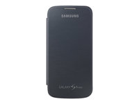 Samsung Flip Cover EF-FI919B - Vikbart fodral för mobiltelefon - svart - för Galaxy S4 Mini EF-FI919BBEGWW