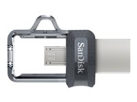 SanDisk Ultra Dual M3.0 - USB flash-enhet - 16 GB - USB 3.0 / micro USB SDDD3-016G-G46