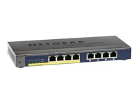 NETGEAR Plus GS108PE - Switch - 4 x 10/100/1000 (PoE) + 4 x 10/100/1000 - skrivbordsmodell - PoE GS108PE-100EUS