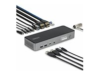 StarTech.com - Dockningsstation - för laptop - USB-C - 2 x DP, 2 x HDMI, USB-C - 2.5GbE - 140 Watt - TAA-kompatibel DK30C2DPEPRUE