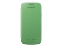 Samsung Flip Cover EF-FI919B - Vikbart fodral för mobiltelefon - grön - för Galaxy S4 Mini EF-FI919BGEGWW