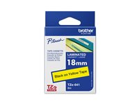 Brother TZe-641 - Standardlim - svart på gult - Rulle (1,8 cm x 8 m) 1 kassett(er) bandlaminat - för P-Touch PT-D460, D610; P-Touch Cube PT-P910; P-Touch Cube Pro PT-P910 TZE641