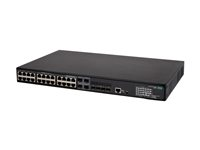 HPE FlexNetwork 5140 24G PoE+ 4SFP+ EI - Switch - L3 - smart - 24 x 10/100/1000 (PoE+) + 4 x kombo 10/100/1000Base-T (PoE+)/100/1000Base-X SFP + 4 x 10 Gigabit Ethernet / 1 Gigabit Ethernet SFP+ - rackmonterbar - PoE+ (370 W) JL827A
