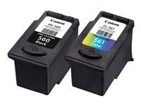 Canon PG-560 / CL-561 Multipack - 2-pack - svart, färg (cyan, magenta, gul) - original - bläckpatron - för PIXMA TS5350, TS5351, TS5352, TS5353, TS7450, TS7451 3713C006