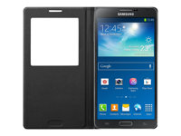 Samsung S View EF-CN900B - Vikbart fodral för mobiltelefon - gagatsvart - för Galaxy Note 3 EF-CN900BBEGWW