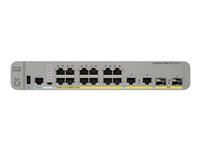 Cisco Catalyst 3560CX-12PD-S - Switch - Administrerad - 12 x 10/100/1000 (PoE+) + 2 x kombinations-SFP+ - skrivbordsmodell, rackmonterbar, DIN-skenmonterbar, väggmonterbar - PoE+ (240 W) WS-C3560CX-12PD-S