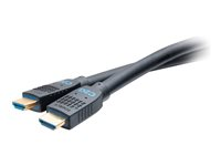 C2G 75ft (22.9m) C2G Performance Series Ultra Flexible Active High Speed HDMI Cable - 4K 30Hz In-Wall, CMG (FT4) Rated - High Speed - HDMI-kabel - HDMI hane till HDMI hane - 22.9 m - svart - aktiv, Enkelriktad, 4K30Hz stöd C2G10385