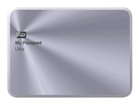 WD My Passport Ultra Metal Edition WDBEZW0020BSL - Hårddisk - krypterat - 2 TB - extern (portabel) - USB 3.0 - silver WDBEZW0020BSL-EESN