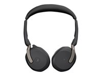 Jabra Evolve2 65 Flex MS Stereo - Headset - på örat - Bluetooth - trådlös - aktiv brusradering - USB-A - svart - Certifierad för Microsoft-teams 26699-999-999