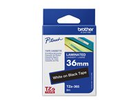 Brother TZe-365 - Vitt på svart - Rulle 3,6 cm x 8 m) 1 kassett(er) bandlaminat - för P-Touch PT-3600, 530, 9200, 9400, 9500, 9600, 9700, 9800, P900, P950; P-Touch R RL-700 TZE365