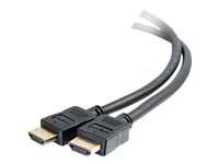 C2G 15ft 4K HDMI Cable with Ethernet - Premium Certified - High Speed 60Hz - HDMI-kabel med Ethernet - HDMI hane till HDMI hane - 4.57 m - skärmad - svart - stöd för 4K 50186