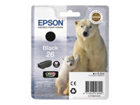Epson 26 - 6.2 ml - svart - original - bläckpatron - för Expression Premium XP-510, 520, 600, 605, 610, 615, 620, 625, 700, 710, 720, 800, 810, 820 C13T26014010