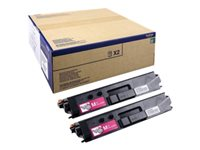 Brother TN329M - 2-pack - magenta - original - tonerkassett - för Brother DCP-L8450CDW, HL-L8350CDW, HL-L8350CDWT, MFC-L8850CDW TN329MTWIN