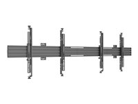 Multibrackets M Pro MBW2U - Fäste - mikrojustering - för 2 LCD-bildskärmar - plast, aluminium, stål - svart - skärmstorlek: 32"-65" - väggmonterbar 7350105210631