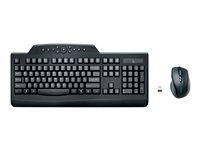 Kensington Pro Fit Wireless Desktop Set - Sats med tangentbord och mus - trådlös - 2.4 GHz - brittisk - svart K72338UKA