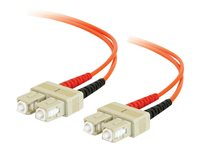 C2G Low-Smoke Zero-Halogen - Patch-kabel - SC-läge (multi-mode) (hane) till SC-läge (multi-mode) (hane) - 3 m - fiberoptisk - 50/125 mikron - orange 85305