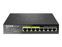 D-Link DGS 1008P - Switch - ohanterad - 4 x 10/100/1000 (PoE) + 4 x 10/100/1000 - skrivbordsmodell - PoE DGS-1008P/E