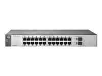 HPE PS1810-24G Switch - Switch - Administrerad - 24 x 10/100/1000 + 2 x Gigabit SFP - skrivbordsmodell, rackmonterbar, väggmonterbar - för ProLiant DL20 Gen9, DL20 Gen9 Entry, DL20 Gen9 Performance J9834A#ABB