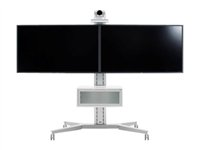 SMS Flatscreen X FH M1455 - Ställ - för 2 LCD-bildskärmar/videokonferenssystem - vit, aluminium - skärmstorlek: 40"-46" - golvstående PD032010-P0