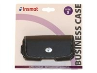 Insmat Business S - Hölsterväska för mobiltelefon - läder - svart - för Ericsson R600; Nokia 31XX, 500, 52XX, 55XX, 6300, C2, C3, C5, C6, X2, X6; Simonsen BB-200 650-9973