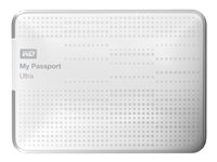 WD My Passport Ultra WDBZFP0010BWT - Hårddisk - krypterat - 1 TB - extern (portabel) - USB 3.0 - vit WDBZFP0010BWT-EESN
