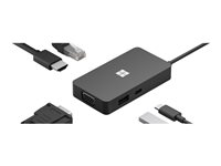 Microsoft USB-C Travel Hub - Dockningsstation - USB-C - VGA, HDMI - GigE SWV-00004