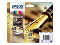 Epson 16XL Multipack - 4-pack - XL - svart, gul, cyan, magenta - original - blister - bläckpatron - för WorkForce WF-2010, 2510, 2520, 2530, 2540, 2630, 2650, 2660, 2750, 2760 C13T16364012