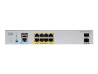 Cisco Catalyst 2960CX-8TC-L - Switch - Administrerad - 8 x 10/100/1000 + 2 x SFP + 2 x 10/100/1000 (upplänk) - skrivbordsmodell, rackmonterbar, DIN-skenmonterbar, väggmonterbar WS-C2960CX-8TC-L