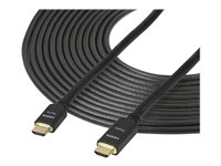 Startech High Speed HDMI-kabel M/M - aktiv - CL2 i väggen - 20 m - HDMI-kabel - HDMI hane till HDMI hane - 20 m - dubbelt skärmad - svart HDMM20MA