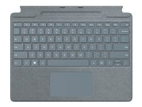 Microsoft Surface Pro Signature Keyboard - Tangentbord - med pekplatta, accelerometer, Förvarings- och laddningsfack för Surface Slim Pen 2 - QWERTY - nordiskt (danska/finska/norska/svenska) - isblå - kommersiell - för Surface Pro 8, Pro X 8XB-00049