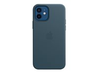 Apple - Baksidesskydd för mobiltelefon - med MagSafe - läder - baltisk blå - för iPhone 12, 12 Pro MHKE3ZM/A