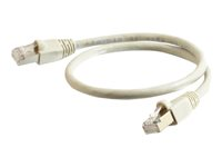 C2G Cat6a Booted Shielded (STP) Network Patch Cable - Patch-kabel - RJ-45 (hane) till RJ-45 (hane) - 5 m - STP - CAT 6a - formpressad, hakfri, tvinnad - grå 89905