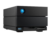 LaCie 2big Dock STLG40000400 - Hårddiskarray - 40 TB - 2 fack (SATA-600) - HDD 20 TB x 2 - Thunderbolt 3, USB 3.2 Gen 2 (extern) - med 5 års återställningsserviceplan för att rädda data STLG40000400