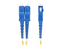 StarTech.com 1m (3ft) LC to SC (UPC) OS2 Single Mode Duplex Fiber Optic Cable, 9/125µm, Laser Optimized, 10G, Bend Insensitive, Low Insertion Loss - LSZH Fiber Patch Cord (SMLCSC-OS2-1M) - Patch-kabel - LC/UPC enkelläge (hane) till SC/UPC enkelläge (hane) - 1 m - 2 mm - fiberoptisk - duplex - 9 / 125 mikrometer - OS1/OS2 - halogenfri, passiv - gul SMLCSC-OS2-1M