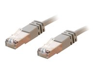 C2G Cat5e Booted Shielded (STP) Network Patch Cable - Patch-kabel - RJ-45 (hane) till RJ-45 (hane) - 3 m - STP - CAT 5e - formpressad - grå 83752