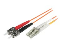 C2G Low-Smoke Zero-Halogen - Patch-kabel - LC multiläge (hane) till ST-läge (multi-mode) (hane) - 3 m - fiberoptisk - 62,5/125 mikron - orange 85273