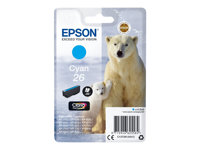 Epson 26 - 4.5 ml - cyan - original - blister - bläckpatron - för Expression Premium XP-510, 520, 600, 605, 610, 615, 620, 625, 700, 710, 720, 800, 810, 820 C13T26124012