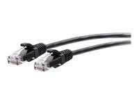 C2G 1ft (0.3m) Cat6a Snagless Unshielded (UTP) Slim Ethernet Network Patch Cable - Black - Patch-kabel - RJ-45 (hane) till RJ-45 (hane) - 30 cm - 4.8 mm - UTP - CAT 6a - hakfri, formpressad - svart C2G30139