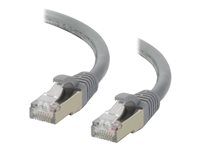 C2G Cat6a Booted Shielded (STP) Network Patch Cable - Patch-kabel - RJ-45 (hane) till RJ-45 (hane) - 2 m - STP - CAT 6a - formpressad, hakfri, tvinnad - grå 89903