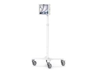 Compulocks iPad Air M2 & M3 13", Apex Enclosure Rolling Cart - Rise Freedom Extended White - Monteringssats (hölje, vagnstativ) - för surfplatta - förlängd - låsbar - medicinsk - höggradig aluminium - vit - skärmstorlek: 13" - för Apple 13-inch iPad Air (M2, M3) MCRSTDEXW13APXW