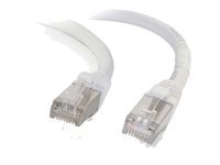 C2G Cat6a Booted Shielded (STP) Network Patch Cable - Patch-kabel - RJ-45 (hane) till RJ-45 (hane) - 50 cm - STP - CAT 6a - formpressad, hakfri, tvinnad - vit 89934