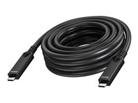 Vision - USB-kabel - USB-C (hane) till USB-C (hane) - USB 3.2 Gen 1 / DisplayPort 2.1 - 3 A - 10 m - Active Optical Cable (AOC), USB Power Delivery (60W), 4K60Hz stöd - svart TC 10MUSBC/BL