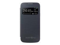 Samsung S View EF-CI919B - Vikbart fodral för mobiltelefon - svart - för Galaxy S4 Mini EF-CI919BBEGWW