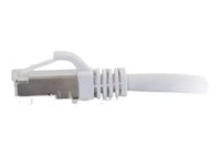 C2G Cat6a Booted Shielded (STP) Network Patch Cable - Patch-kabel - RJ-45 (hane) till RJ-45 (hane) - 50 cm - STP - CAT 6a - formpressad, hakfri, tvinnad - vit 89934