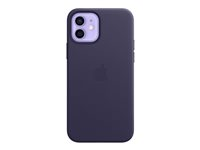 Apple - Skyddshölje för mobiltelefon - med MagSafe - läder - djupviolett - för iPhone 12, 12 Pro MJYR3ZM/A